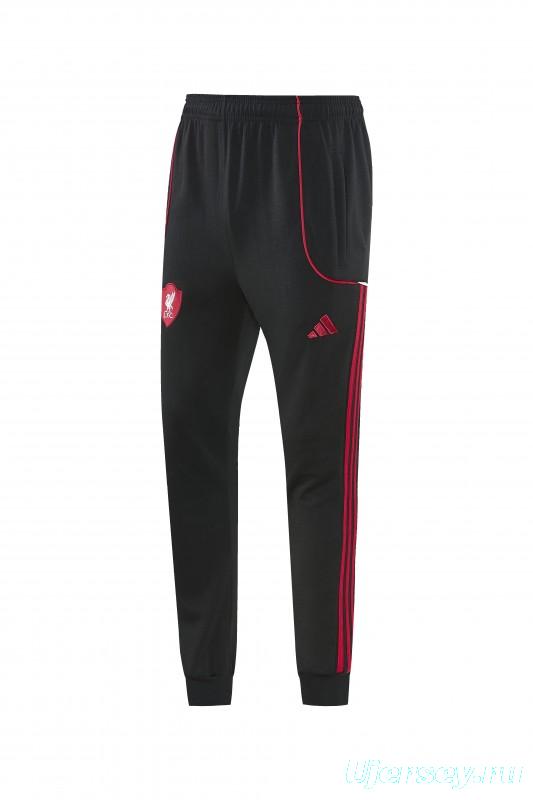 26/27 Liverpool  Black Full Zipper Hooded Jacket Tracksuit + Long Pants