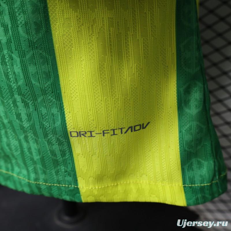 Player Version 2026 Brazil Yellow & Green Vertical Stripe Special Edition Jersey