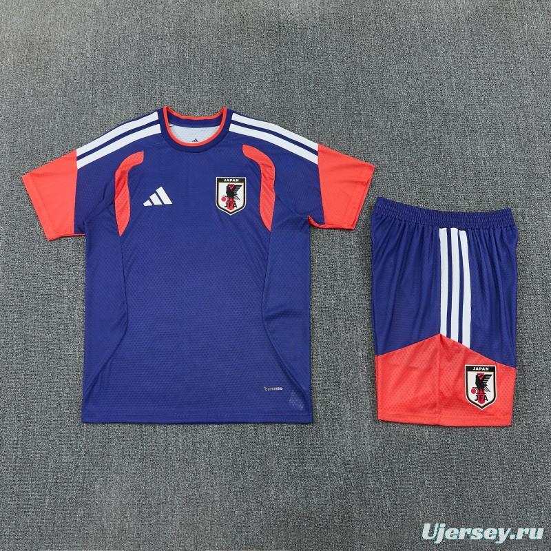 26/27 Japan  Blue  Short Sleeve+Soccer Shorts