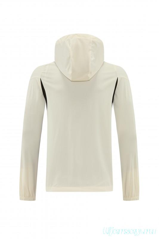 26/27 Liverpool Cream Full Zipper Hooded Jacket Tracksuit + Black Long Pants