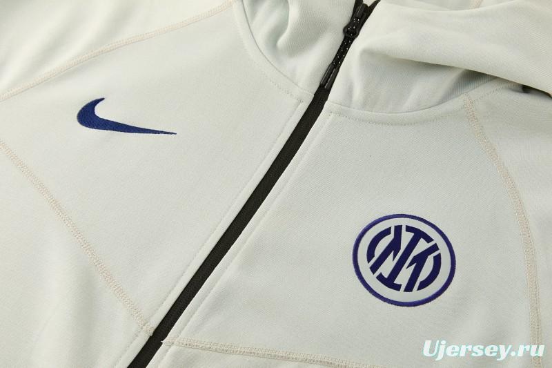 26/27 Inter Milan Light Mint Full Zipper Hooded Tracksuit + Long Pants