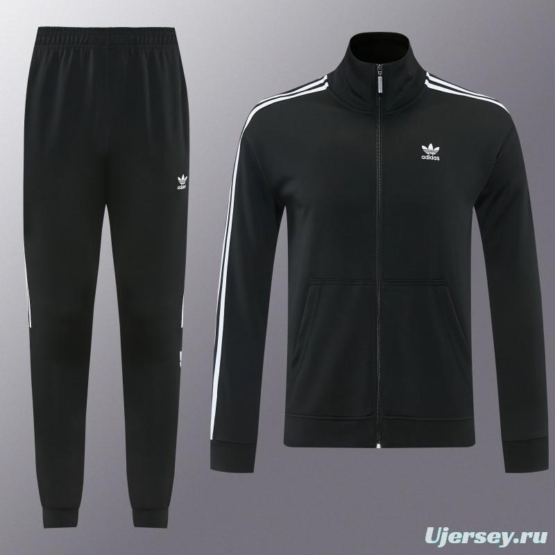 2026 Adidas Black Full Zipper Jacket + Long Pants