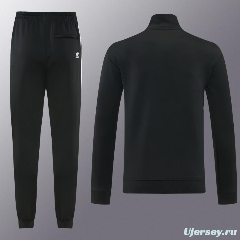 2026 Adidas Black Full Zipper Jacket + Long Pants