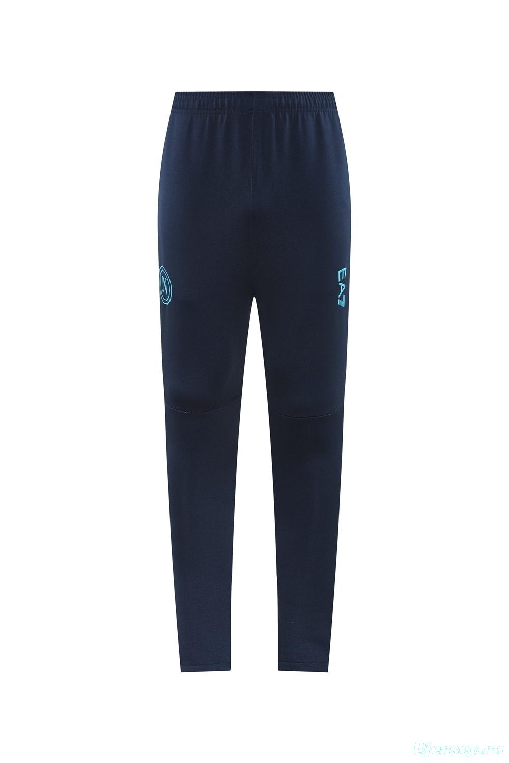 26/27 Napoli Navy Blue  Full Zipper Jacket Tracksuit + Long Pants
