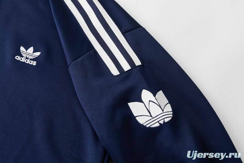 2026 Adidas Navy Blue Full Zipper Jacket + Long Pants