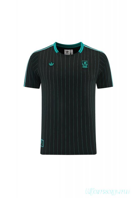 26/27  Liverpool  Black Short Sleeve+Soccer Shorts