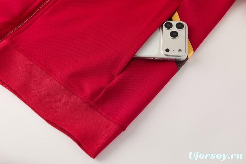 2026 Nike Red Full Zipper Jacket + Long Pants