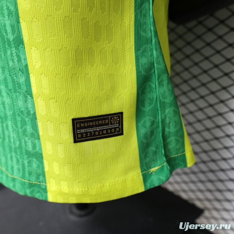 Player Version 2026 Brazil Yellow & Green Vertical Stripe Special Edition Jersey