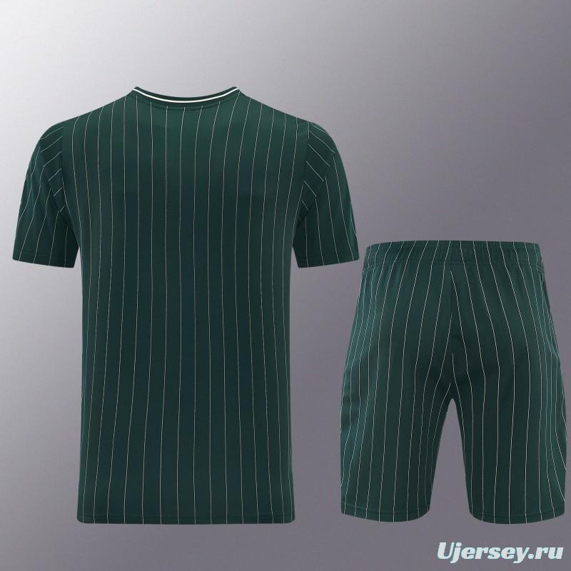 26/27 Juventus Navy Green Short Sleeve+Soccer Shorts