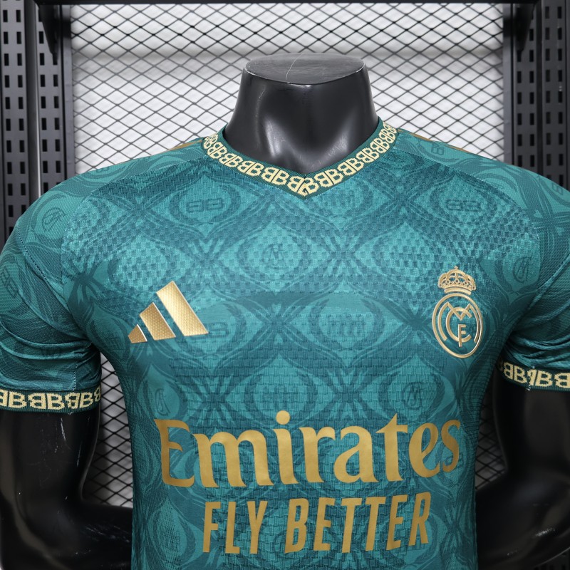 Player Version 26/27 Real Madrid Green Gold Third Special Edition Jersey