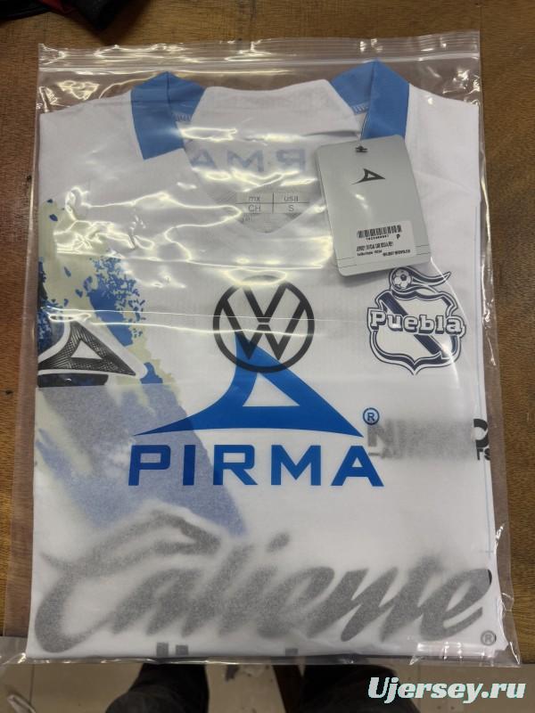 Player Version 25/26 Club Puebla White with Blue Home Jersey