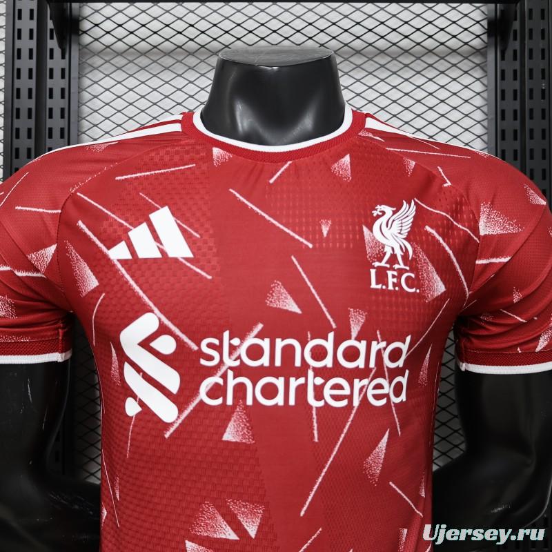 Player Version 26/27 Liverpool Red with Geometric Shatter Pattern Home Special Edition Jersey