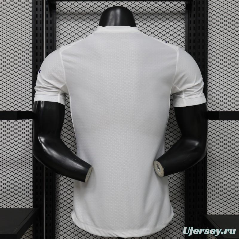 Player Version 26/27 Manchester City White with Blue Stripe Away Jersey