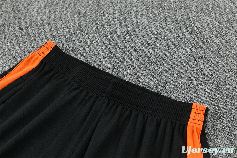 2026 Netherlands Black & Orange  Short Sleeve+Soccer Shorts