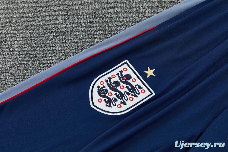 2026 England Navy Blue  Half Zipper Jacket Tracksuit + Long Pants (Nike)