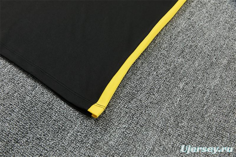 2026 Brazil Black & Yellow Half Zipper Jacket Tracksuit + Long Pants