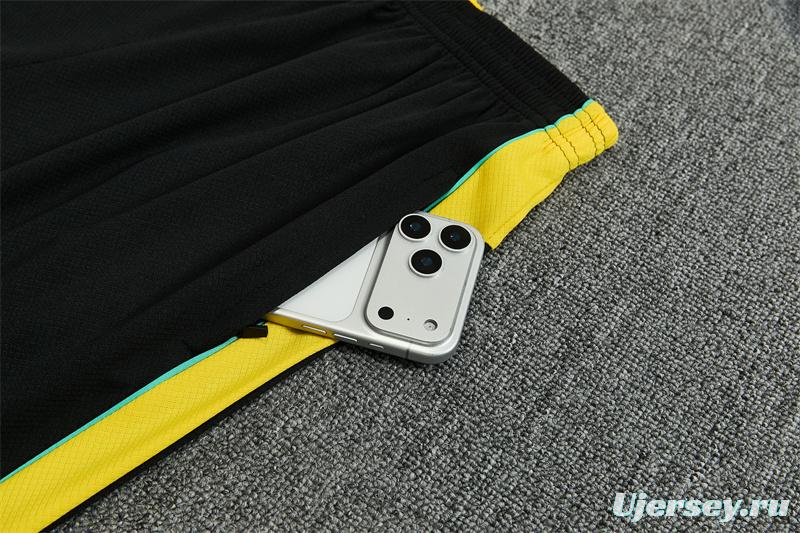 2026 Brazil Black & Yellow Short Sleeve+Soccer Shorts