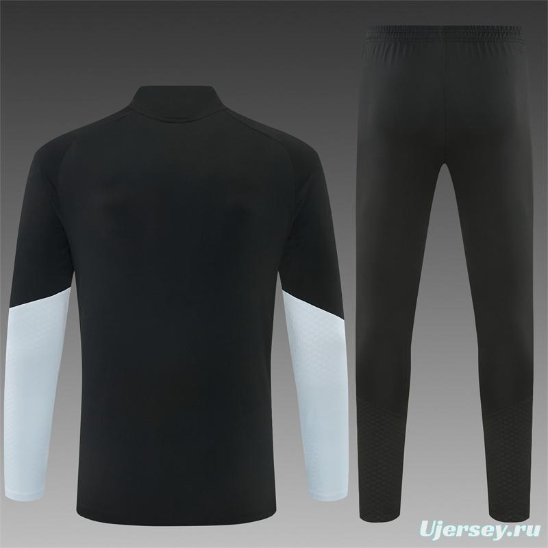2026 Inter Miami CF Black & White Half Zipper Jacket Tracksuit + Long Pants