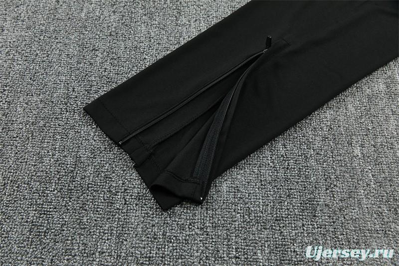 26/27 Brazil Black & Red Half Zipper Jacket Tracksuit + Long Pants