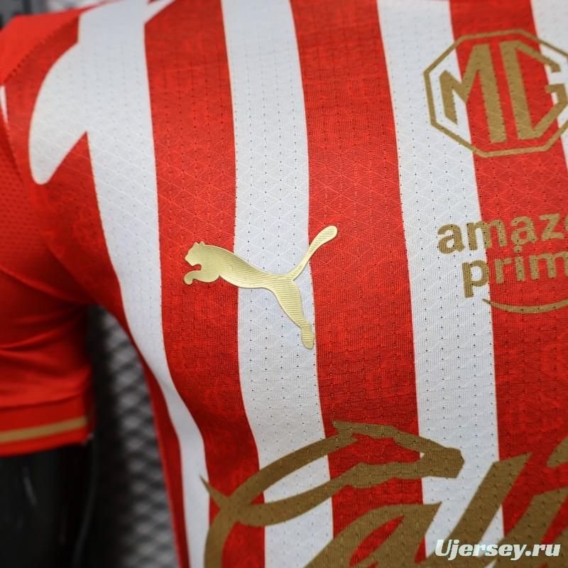 Player Version 26/27 Chivas de Guadalajara Red & White Stripes Home Jersey
