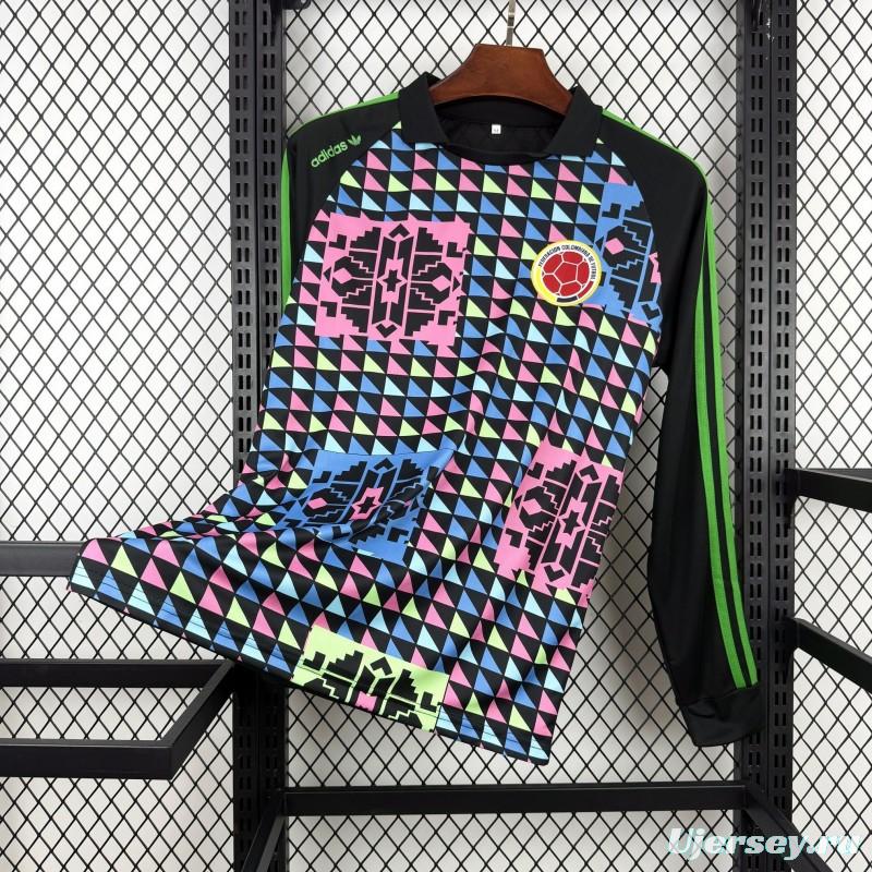 1990 Retro Colombia Goalkeeper Long Sleeve Jersey