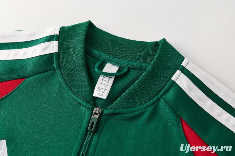 26/27 Algeria  Dark Green  Zipper Training Jacket Tracksuit + Long Pants (Adidas)