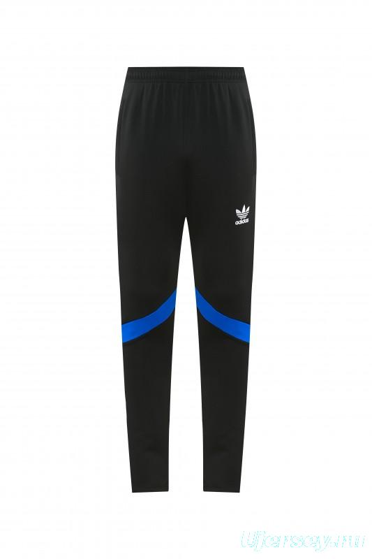 2026/27 Adidas Originals Black & Royal Blue Full Zipper Jacket Tracksuit + Long Pants