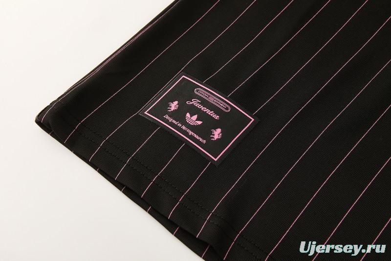 2026/27 Inter Miami CF Black Pinstripe Short Sleeve+Soccer Shorts