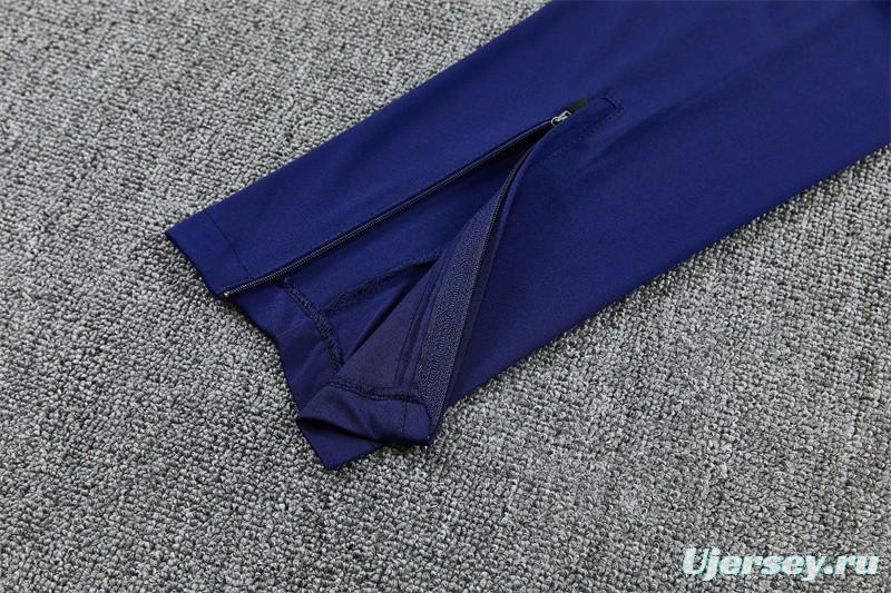 2026 Inter Milan Royal Blue Half  Zipper Jacket Tracksuit + Long Pants (Nike)