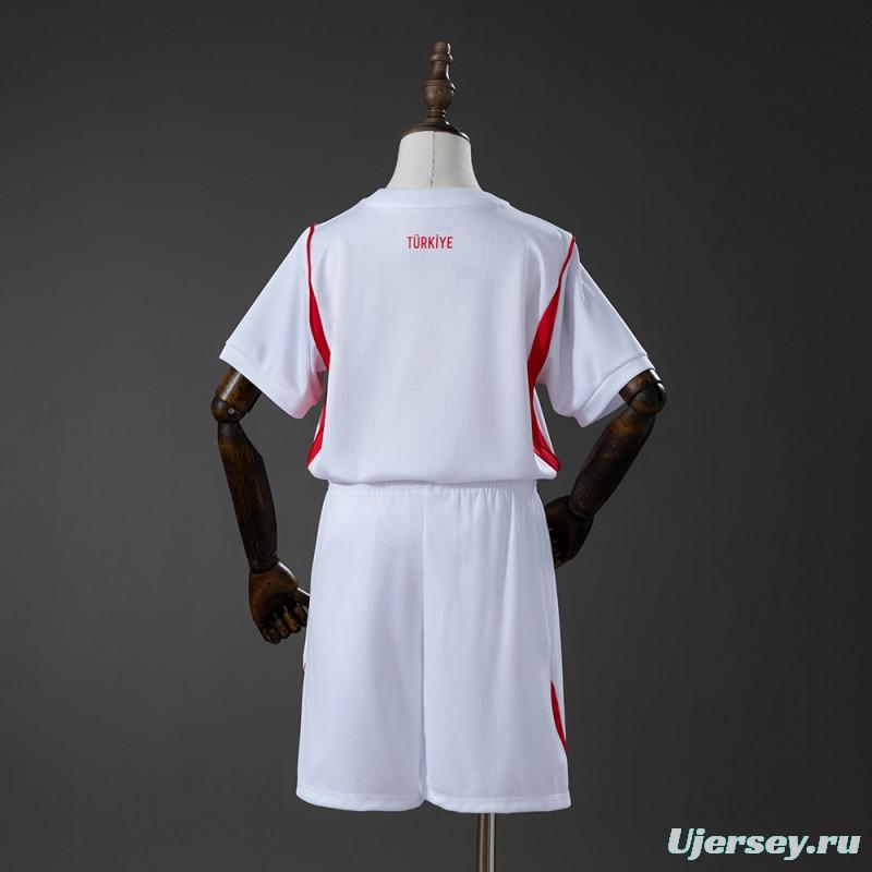 2026 Kids Turkiye Home Kit Jersey Size 16-28