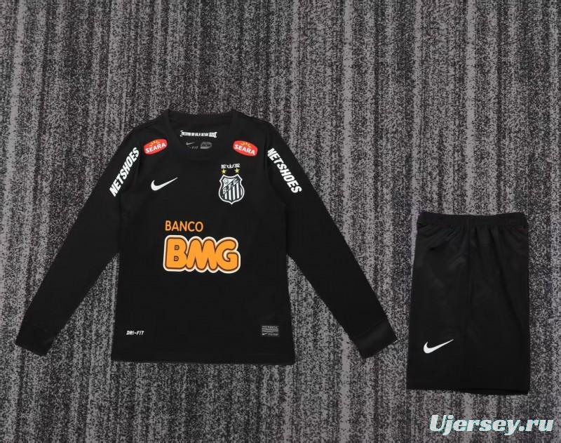 Retro Kids 12/13 Santos FC Black Long Sleeve Jersey