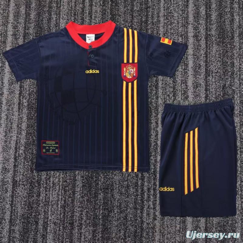 Retro Kids 1996 Spain Away Jersey