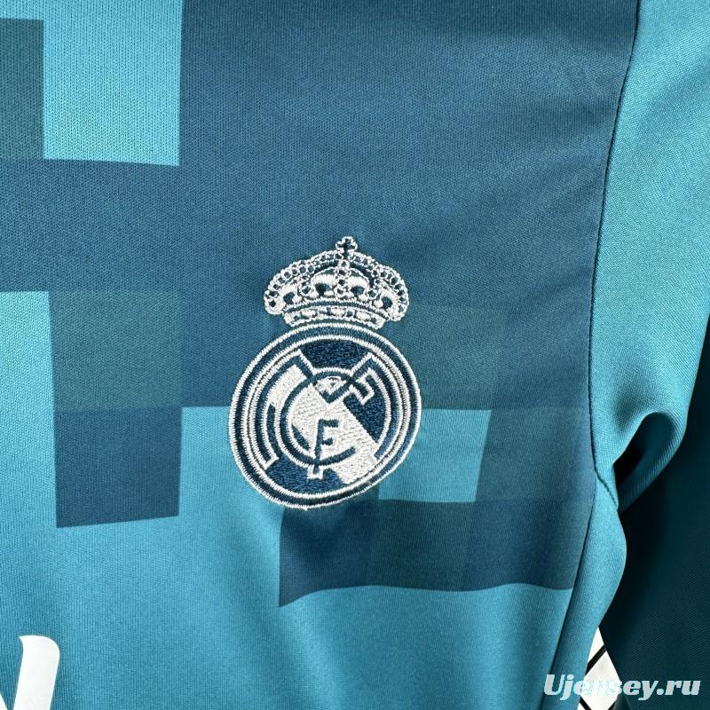 Retro Kids 17/18 Real Madrid Third Long Sleeve Jersey
