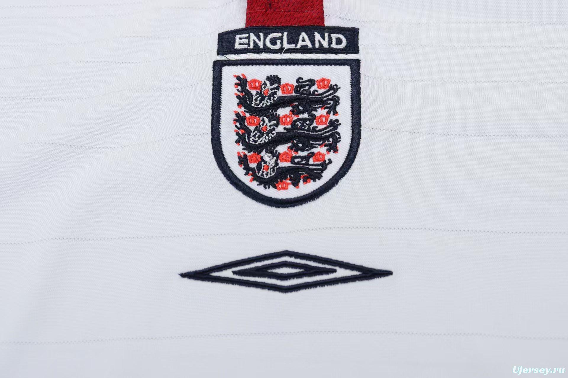 Retro 2003/04 Kids England White Home Jersey