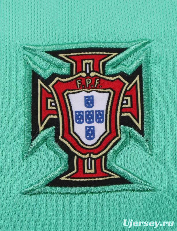 Retro Kids 2016 Portugal Away Green Jersey