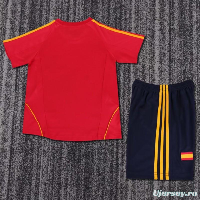Retro Kids 2008 Spain Home Jersey