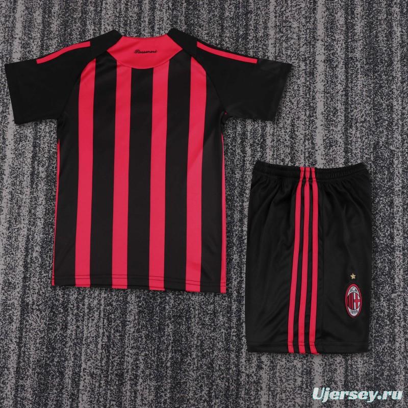 Retro Kids 08/09 AC Milan Home Jersey