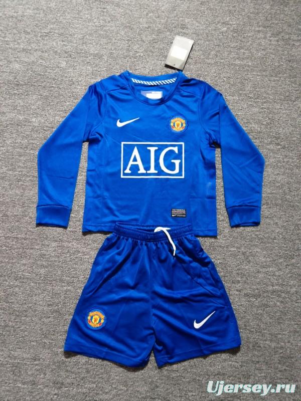Retro Kids 08/09 Manchester United Long Sleeve Third Jersey
