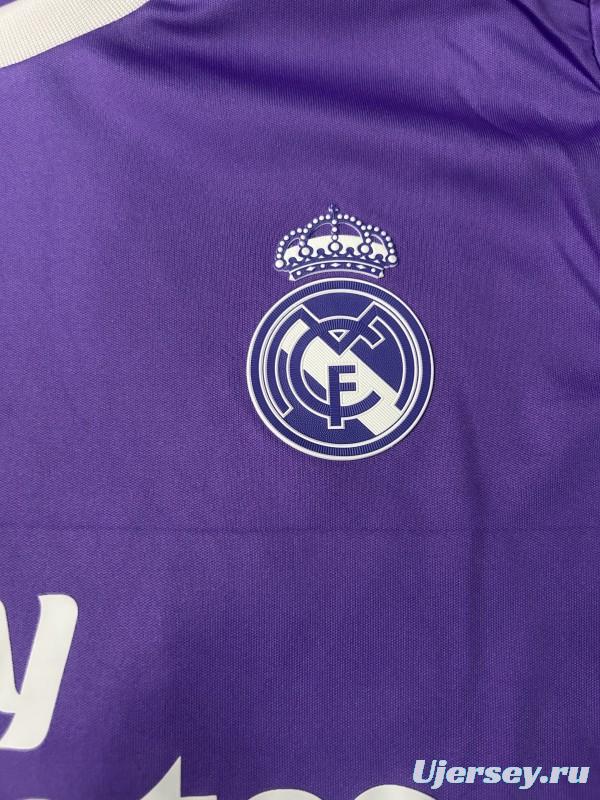 Retro Kids 16/17 Real Madrid Away Long Sleeve Jersey