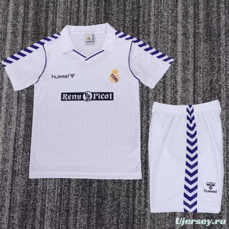 Retro Kids 88/90 Real Madrid Home Jersey
