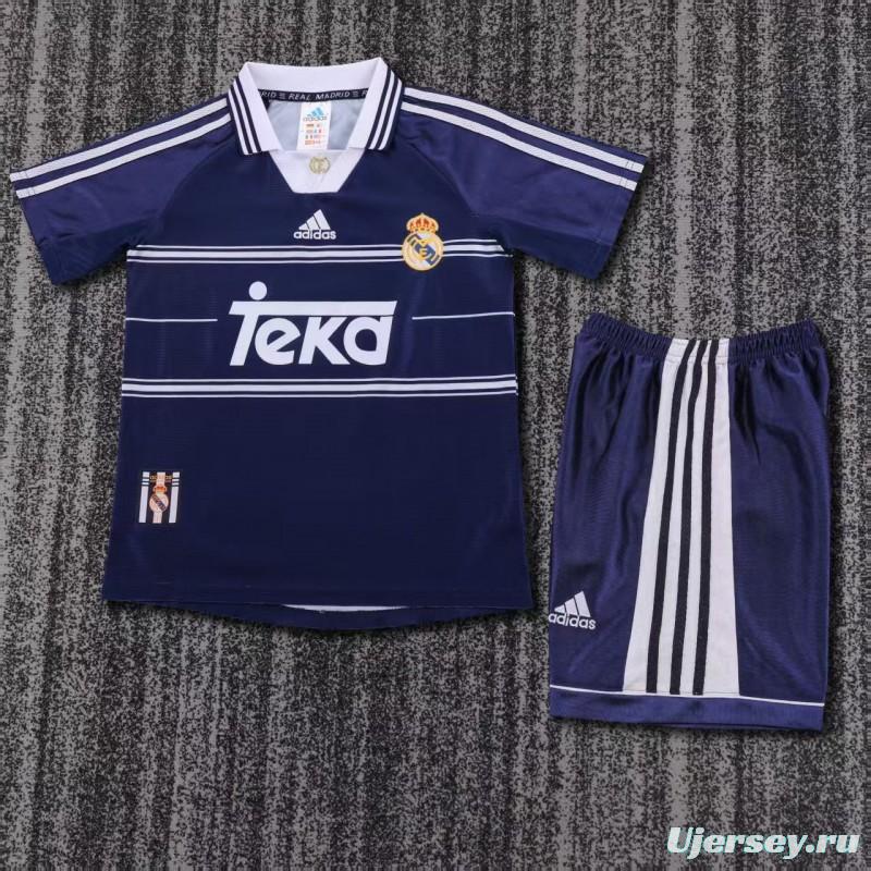 Retro Kids 98/99 Real Madrid Away Navy Jersey