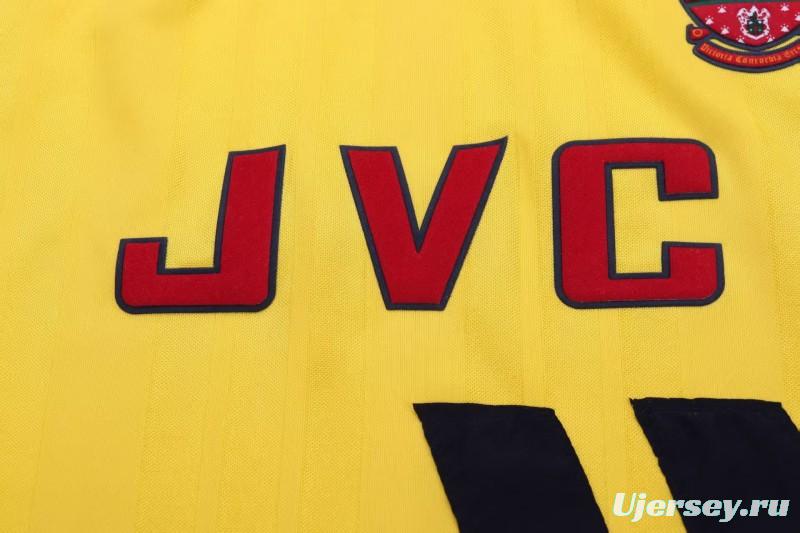 Retro 1993/94 Kids Arsenal Yellow & Black Away Jersey