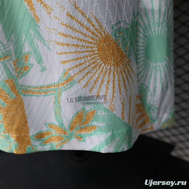 Player Version 2026 Ivory Coast Away White with Tropical Sunflower  Print Jersey