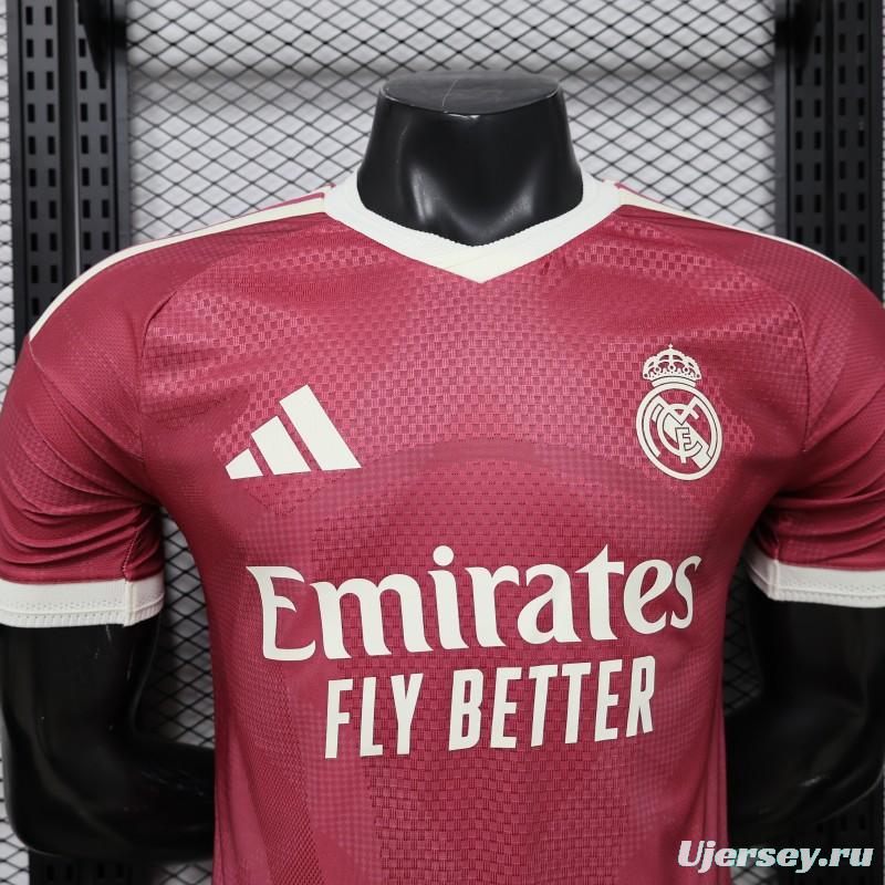 Player Version 26/27 Real Madrid Third Burgundy Red Jersey