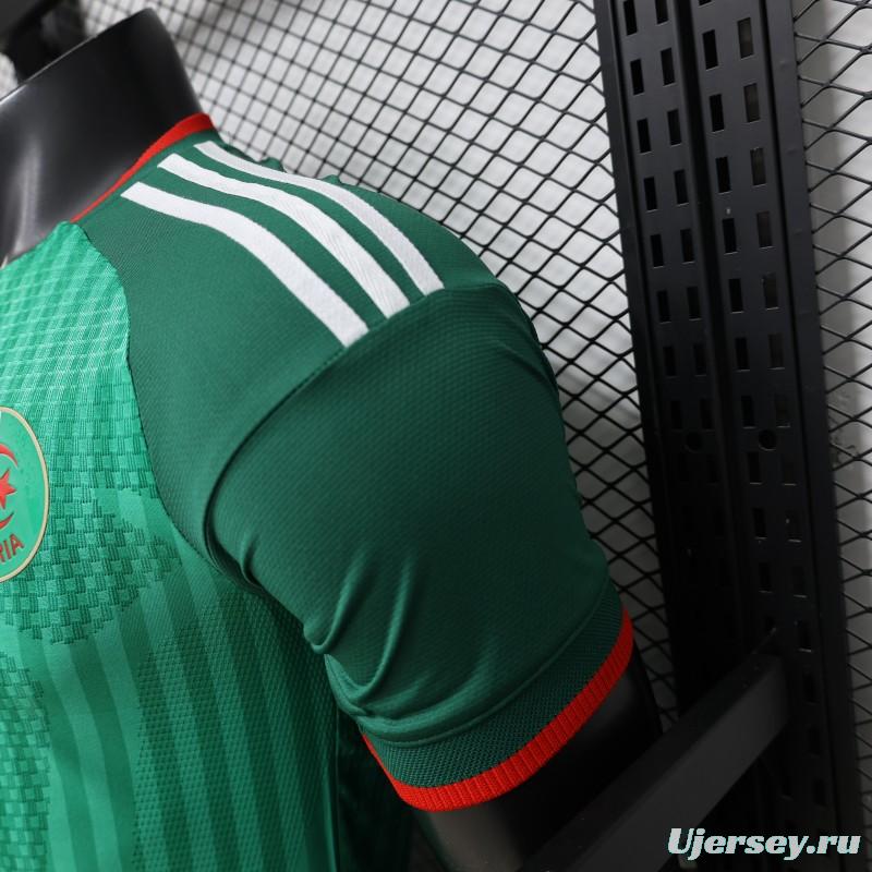 Player Version 26/27 Algeria Away Green with Tonal Vertical Stripe  Jersey