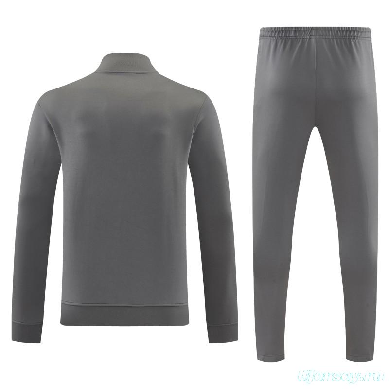 26/27 Manchester United Dark Gray Full Zipper Jacket+Long Pants