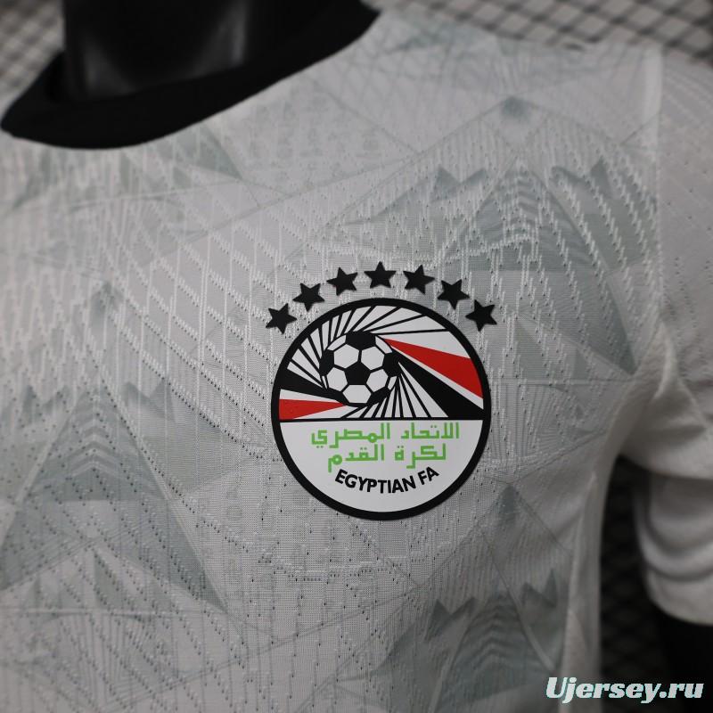 Player Version 2026 Egypt White with Grey  Away Jersey