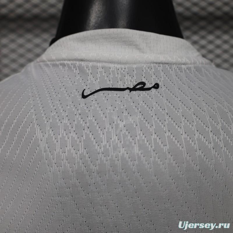Player Version 2026 Egypt White with Grey  Away Jersey