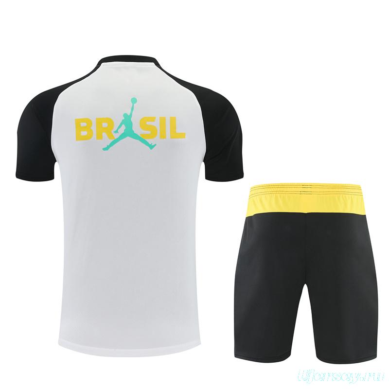 26/27 Brazil Away White Short Sleeve + Soccer Shorts