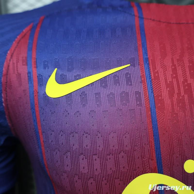 Player Version 25/26 FC Barcelona Royal Blue & Garnet Red  Special Edition Jersey
